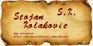 Stojan Kolaković vizit kartica